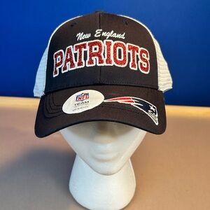 New England Patriots Blue White Mesh Mass Victoria Women’s Adjustable Hat Cap